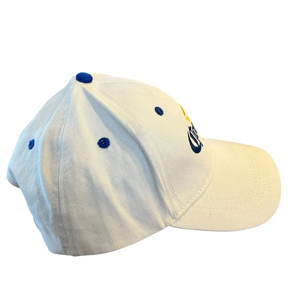 Corona Light Hat Cap Adult White Hook & Loop Cotton La Vida Mas Fina Beer Logo